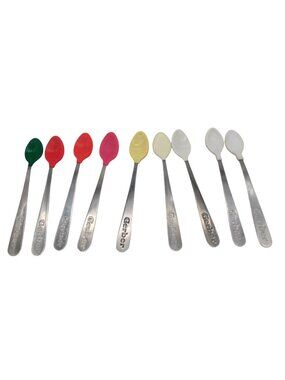 9 Gerber Baby Feeding Spoons Soft Tip Multicolor 5" Some Made in USA